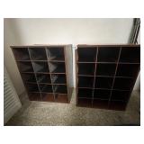 LAMINATE CUBBY STORAGE UNITS (2), EACH W/ 12