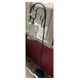 METAL FLOOR LAMP W/ CRACKLE GLASS SHADE, METAL
