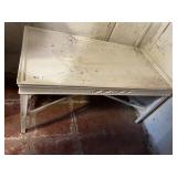 PAINTED WOOD SIDE TABLE, RECTANGULAR TOP, FESTOON