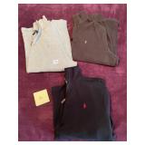 POLO RALPH LAUREN QUARTER-ZIP SWEATERS (3),