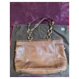 COACH EST. 1941 LEATHER TOTE BAG, TAN LEATHER,
