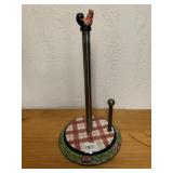 CERAMIC ROOSTER PAPER TOWEL HOLDER