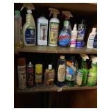 ASSORTED HOUSEHOLD CLEANERS AND SPRAYS, INCL