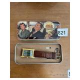 FOSSIL WRISTWATCH, RECTANGULAR CASE, GREEN