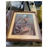 NATIVE AMERICAN PORTRAIT PRINT W/ OLD INDIAN
