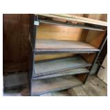 WEIS VTG WOODEN BOOKCASE, 3-TIER, OPEN SHELVING.