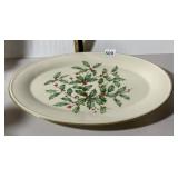 HOLIDAY DINNERWARE OVAL SERVING PLATTER, CREAM