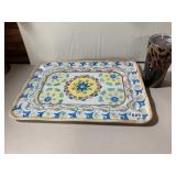 TOMMY BAHAMA MELAMINE SERVING TRAY, FLORAL