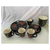 CANTERBURY POTTERIES MIDNIGHT ORCHARD DINNERWARE,