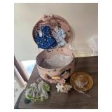DELTON PRODUCT CORP PORCELAIN DOLL, FABRIC HAT,