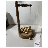 VTG WOODEN DUBROVNIK TABLETOP BOWLING GAME,