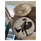 LENOX SERVEWARE FLORAL DISH, FRANKLIN MINT HOUSE