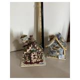BLUE SKY CERAMIC GINGERBREAD HOUSE AND COTTAGE