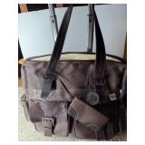 JACK ROLLING BRIEFCASE, BROWN TEXTURED FABRIC AND