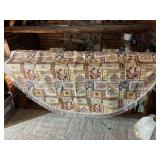 TAPESTRY TABLE RUNNER, WOVEN FABRIC, HEART AND