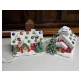 CERAMIC CHRISTMAS VILLAGE HOUSES (2),