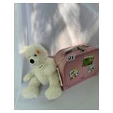 STEIFF LOTTE TEDDY BEAR, WHITE PLUSH, ORIGINAL