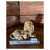 JIM SHORE HEARTWOOD CREEK PEACE AND LOVE LION