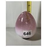 CRACKLE GLASS EGG, PINK TO WHITE GRADIENT, FELT