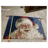 DONNA GELSINGER TAPESTRY WALL HANGING, SANTA