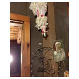 DECORATIVE LACE UMBRELLA W/ FLORAL ACCENTS, METAL