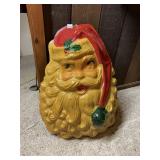 VINTAGE SANTA CLAUS BLOW MOLD WALL DECOR,