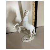 KAISER PORCELAIN REARING HORSE FIGURINE, MATTE