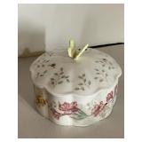 LENOX BUTTERFLY MEADOW TRINKET BOX, FLORAL AND