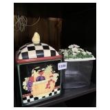 DEBBIE MUMM BY ZAK DESIGNS CERAMIC CANISTER W/