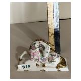 THE FRANKLIN MINT PORCELAIN UNICORN FIGURINE,