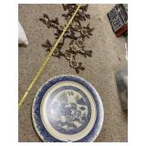 WALL MOUNTED FLORAL CARVING, WOOD CONSTRUCTION,