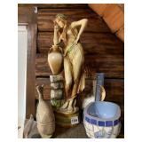 REBECCA FIGURINE, CERAMIC, HAND-PAINTED, APPROX