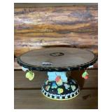 MARY ENGELBREIT CAKE STAND, CERAMIC, DECORATIVE