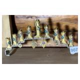 ROBIN KIMBALL DESIGNS MENORAH, GOLD-TONE METAL,