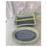 CNP FRANCE PORCELAIN SERVING DISHES (2),