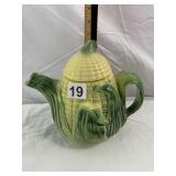 SHAWNEE POTTERY CORN TEAPOT, FIGURAL CORN COB