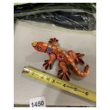 MEXICAN FOLK ART CERAMIC LIZARD FIGURINE,
