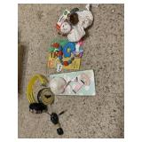 INFANTINO PLUSH RATTLE, NUBY PACIFIER CLIP W/