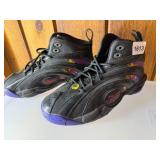 REEBOK BASKETBALL SNEAKERS, BLACK SNAKESKIN