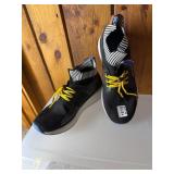 ROBERTO CAVALLI SPORT SNEAKERS, BLACK KNIT UPPER,