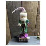 MUSICAL NUTCRACKER, WOODEN CONSTRUCTION, GREEN
