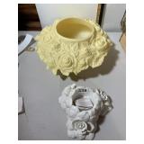 ABLAZE CANDLES ROSE-THEMED VOTIVE HOLDERS, YELLOW