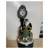 PITTSBURGH STEELERS HOLIDAY TABLETOP CLOCK, SANTA