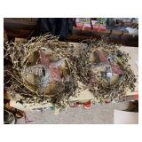 RUSTIC WREATHS (2), TWIG CONSTRUCTION, METAL STAR