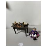 HAND-SCULPTED POLYMER CLAY FIGURINE OF ELDERLY
