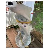 TABLE LAMP, CAST COMPOSITION DOLPHIN FIGURAL