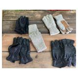 ASSORTED GLOVES (8), INCL LEATHER AND KNIT