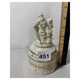 LENOX CRYSTAL NOTES MUSIC BOX, PORCELAIN SANTA