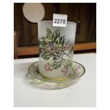 YANKEE CANDLE CO. WINTER SPARROW CANDLE HOLDER,
