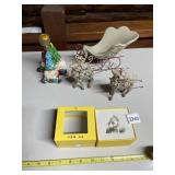 CHRISTMAS DECOR GROUPING, GNOME CANDLE HOLDER,